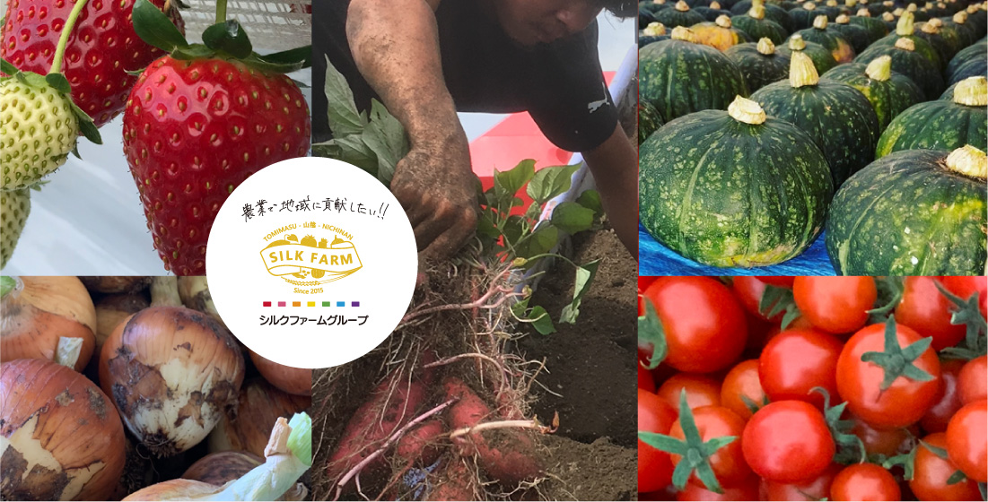 石田コーポレーションのグループ会社、株式会社シルクファームと株式会社KOGANEから、安全・安心の野菜を仕入れ、使用しています。
